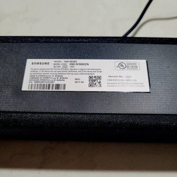 Samsung HW-M360 WIRELESS SOUNDBAR W/ BLUETOOTH, Bar Only + Power. Tested 100% - Picture 8 of 16